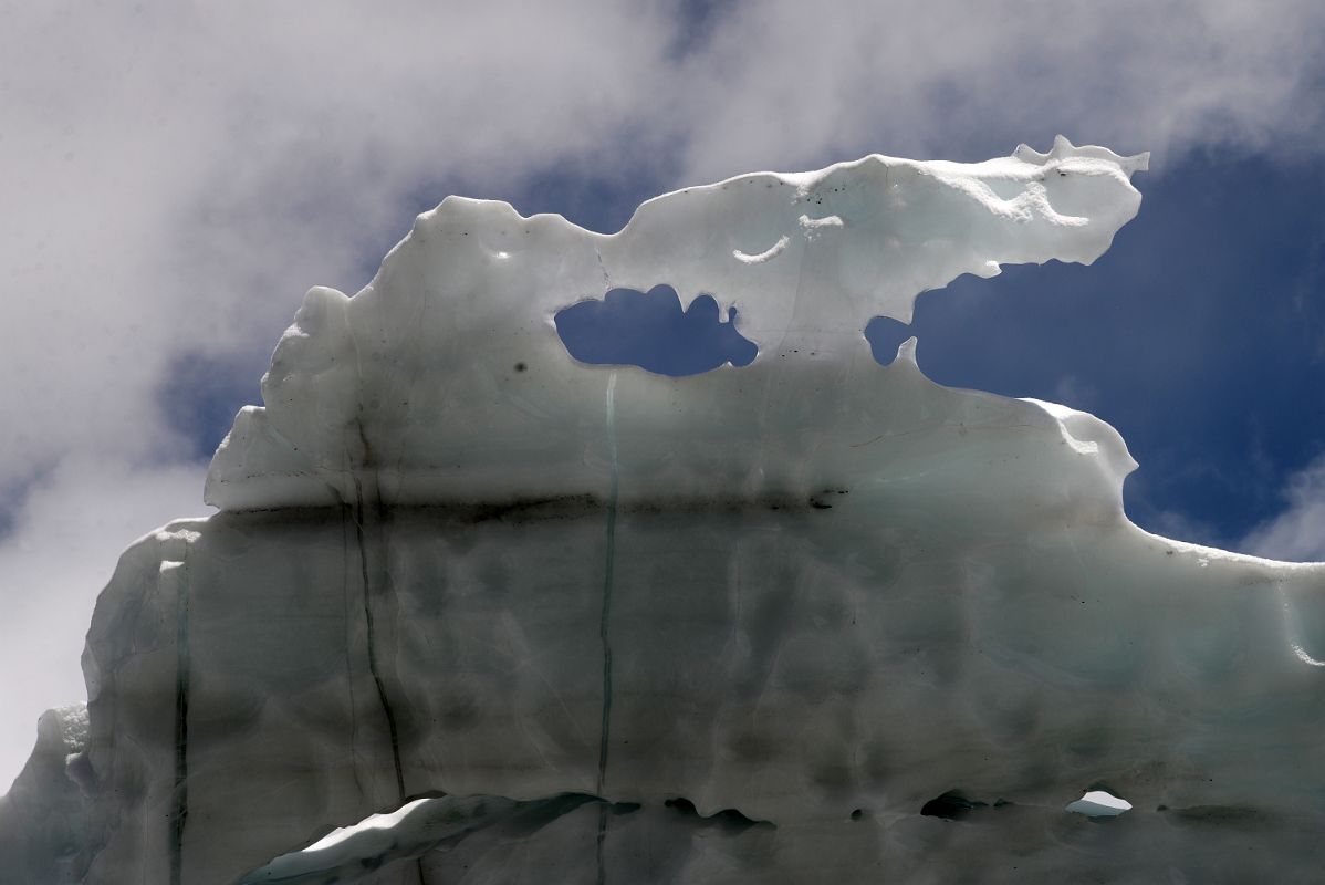 40 Interesting Sculpted Top To An Ice Penitente On The East Rongbuk Glacier Between Changtse Base Camp And Mount Everest North Face Advanced Base Camp In Tibet